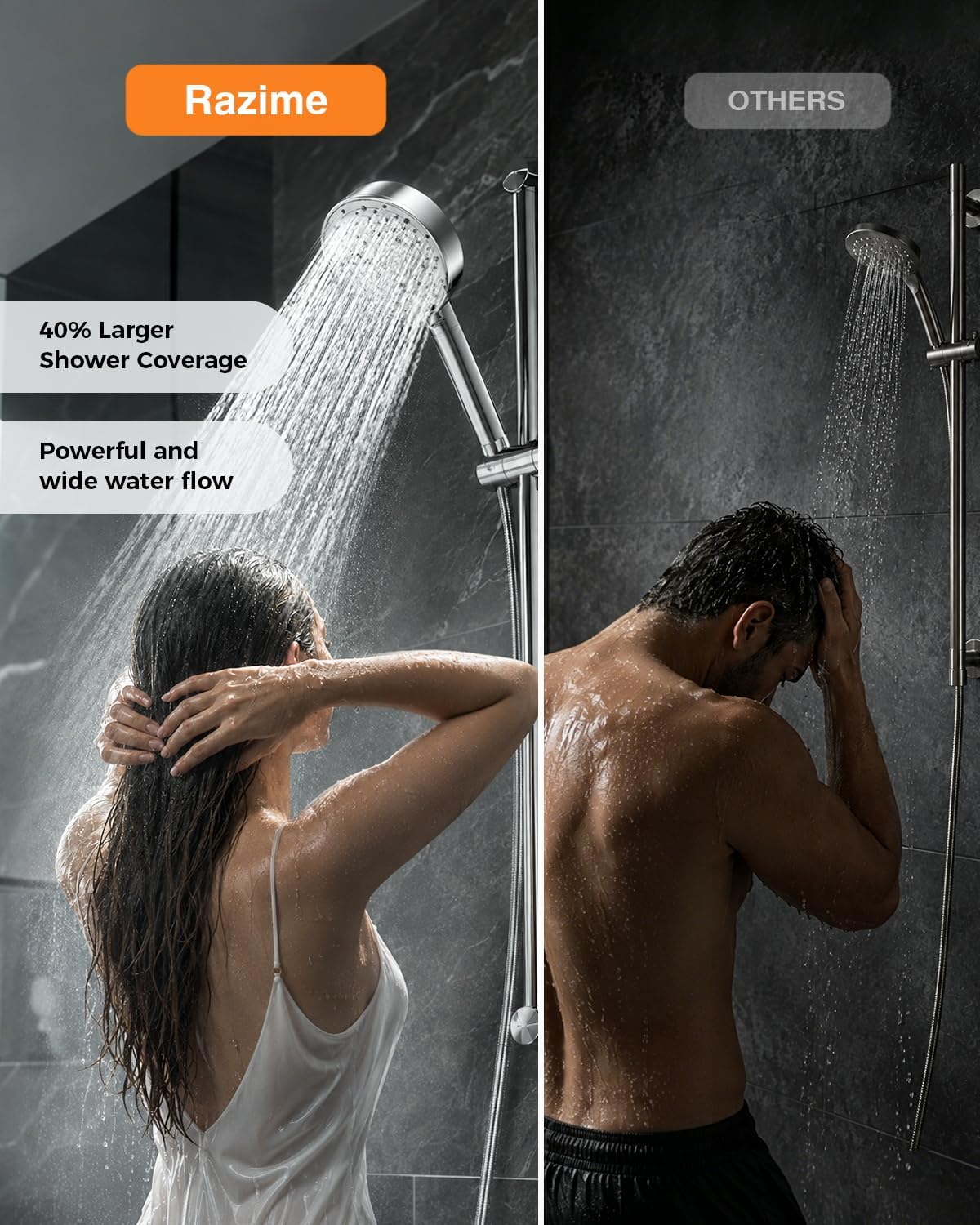Thumbnail 5 de Razime Shower Head and Hose with 25‑Stage Hard Water Filtration