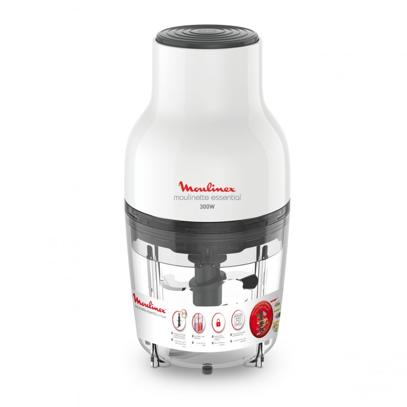 Detalle de Moulinex Moulinette Essential DJ520110: picadora 3 en 1 de 300 W para uso diario