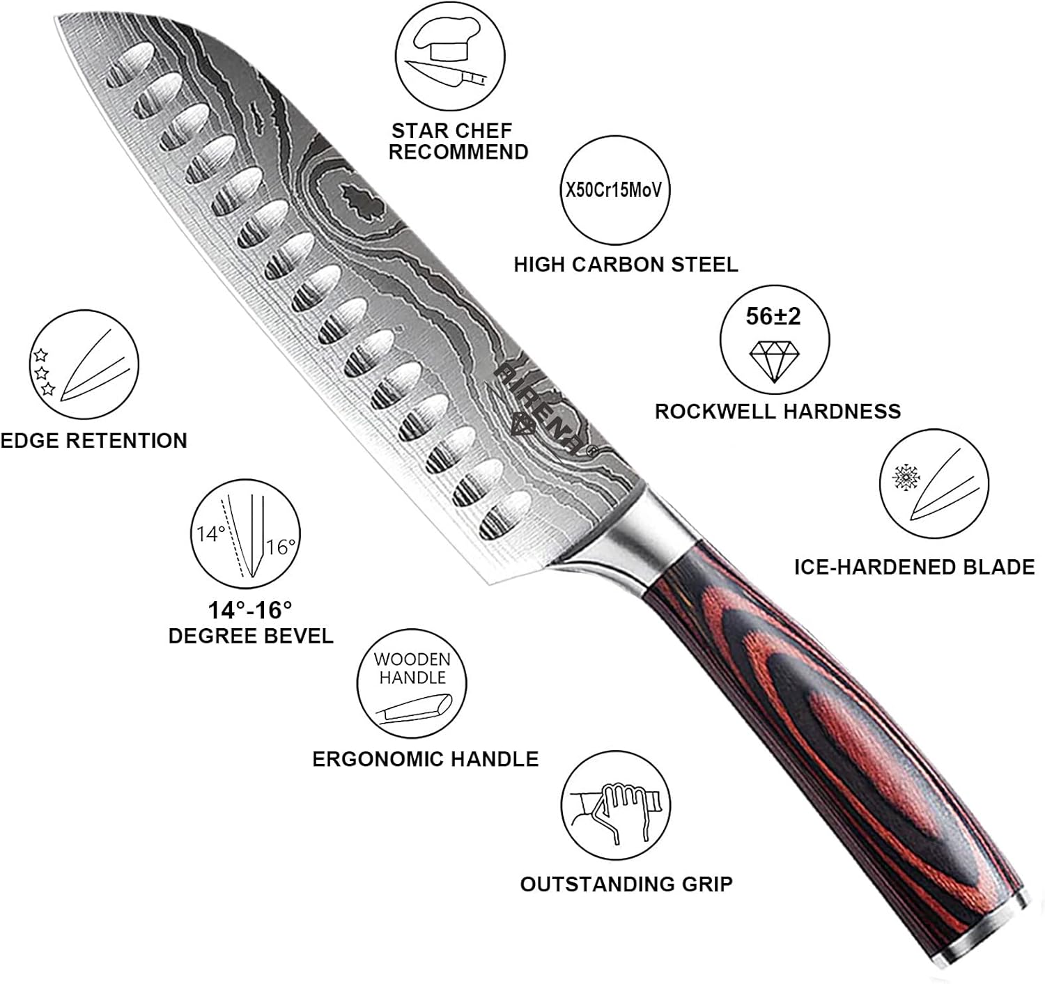 Thumbnail 4 de Juego de cuchillos de acero al carbono 🔪 - Estuche regalo