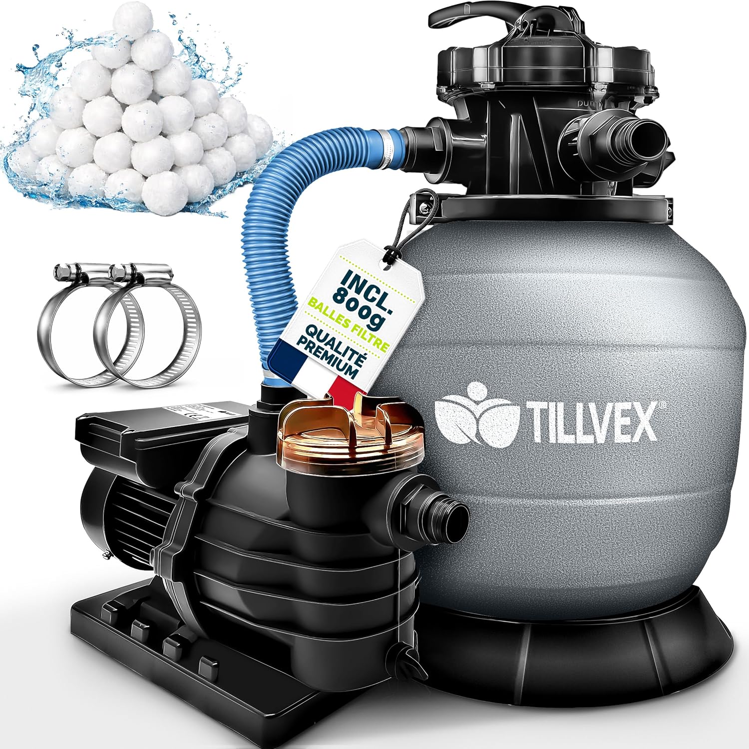 Detalle 2 de tillvex Système de Filtre à Sable 10 m³/h 💧