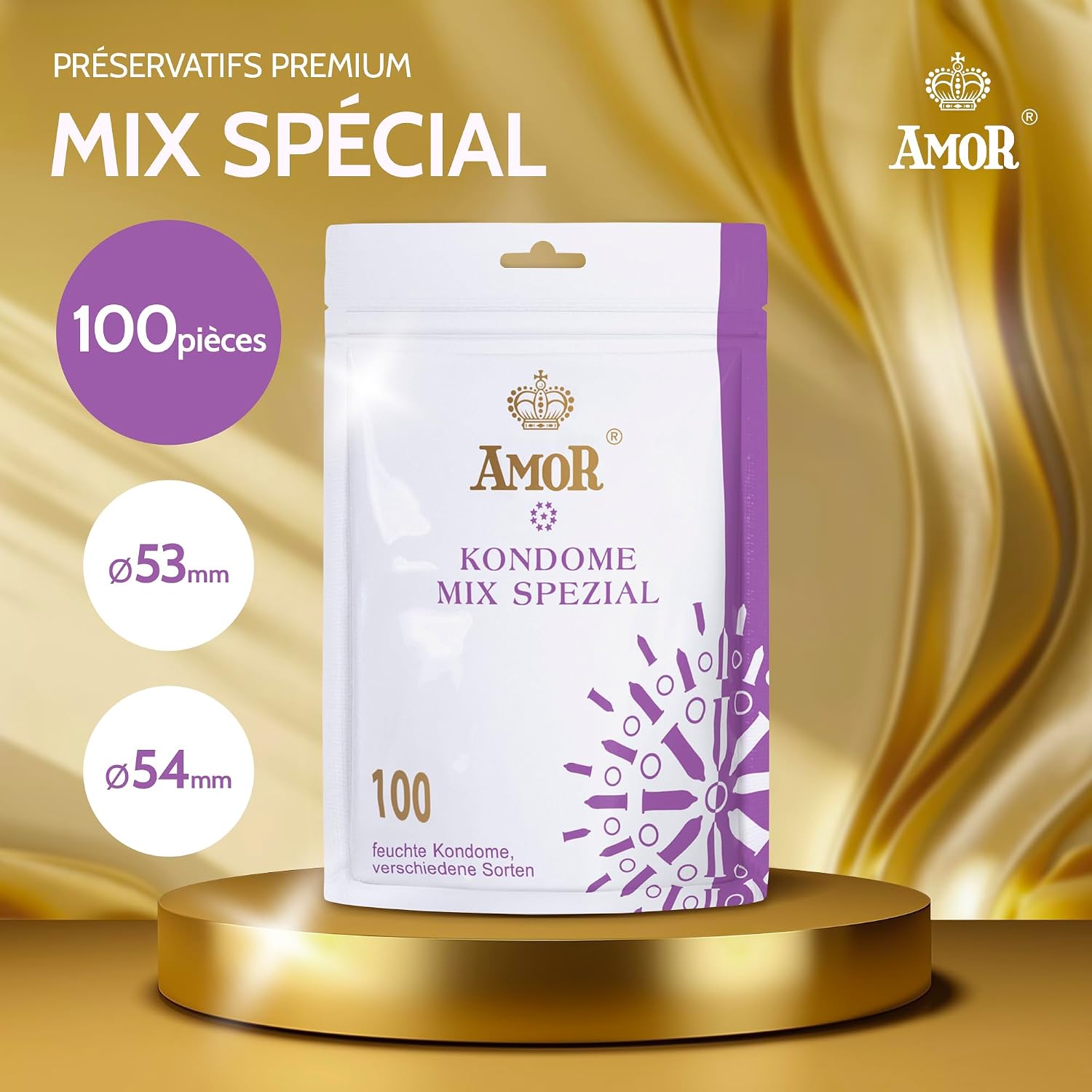 Detalle 2 de AMOR Mix Special Lot de 100 préservatifs 🍑