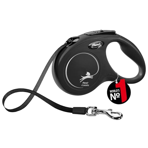 Detalle de flexi Classic S Cinta 5 m negro — correa extensible para perros hasta 15 kg