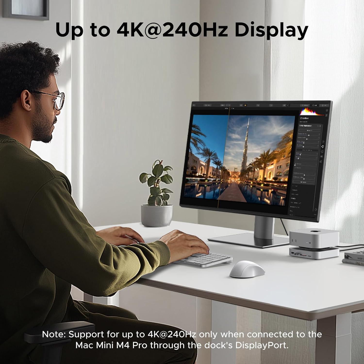 Detalle 2 de UGREEN Mac Mini M4 Dock 8K DisplayPort for Mac Mini