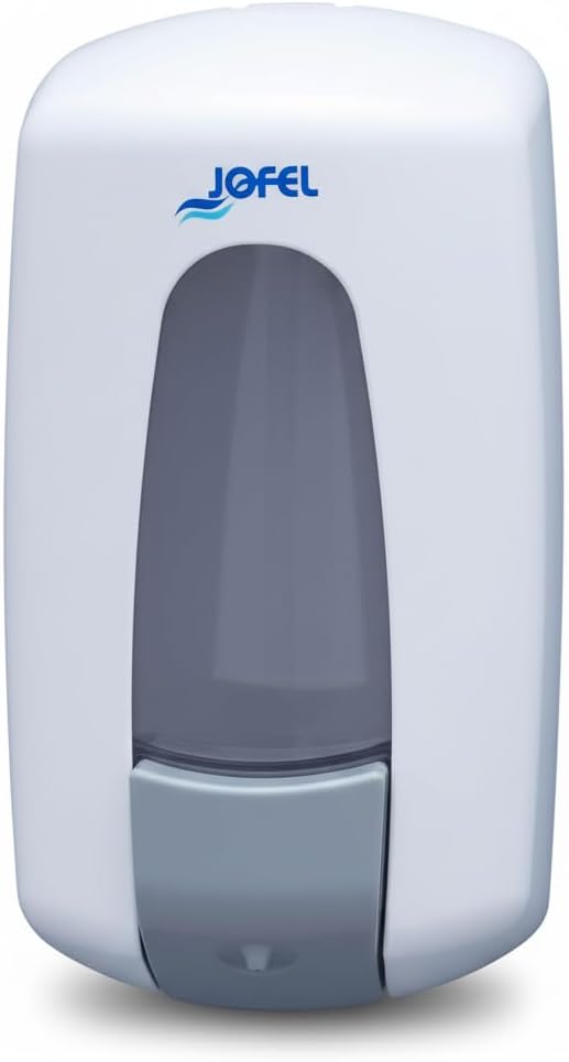 Detalle 2 de Jofel AC70000 Aitana Refillable Soap Dispenser, White Plastic, 0.9L