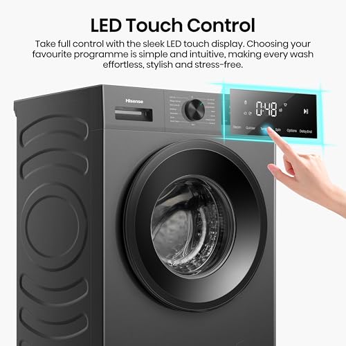 Thumbnail 12 de Hisense 9kg Washing Machine WF1I9042BBP – Black, 1400rpm, Steam Hygiene & 15 Programmes