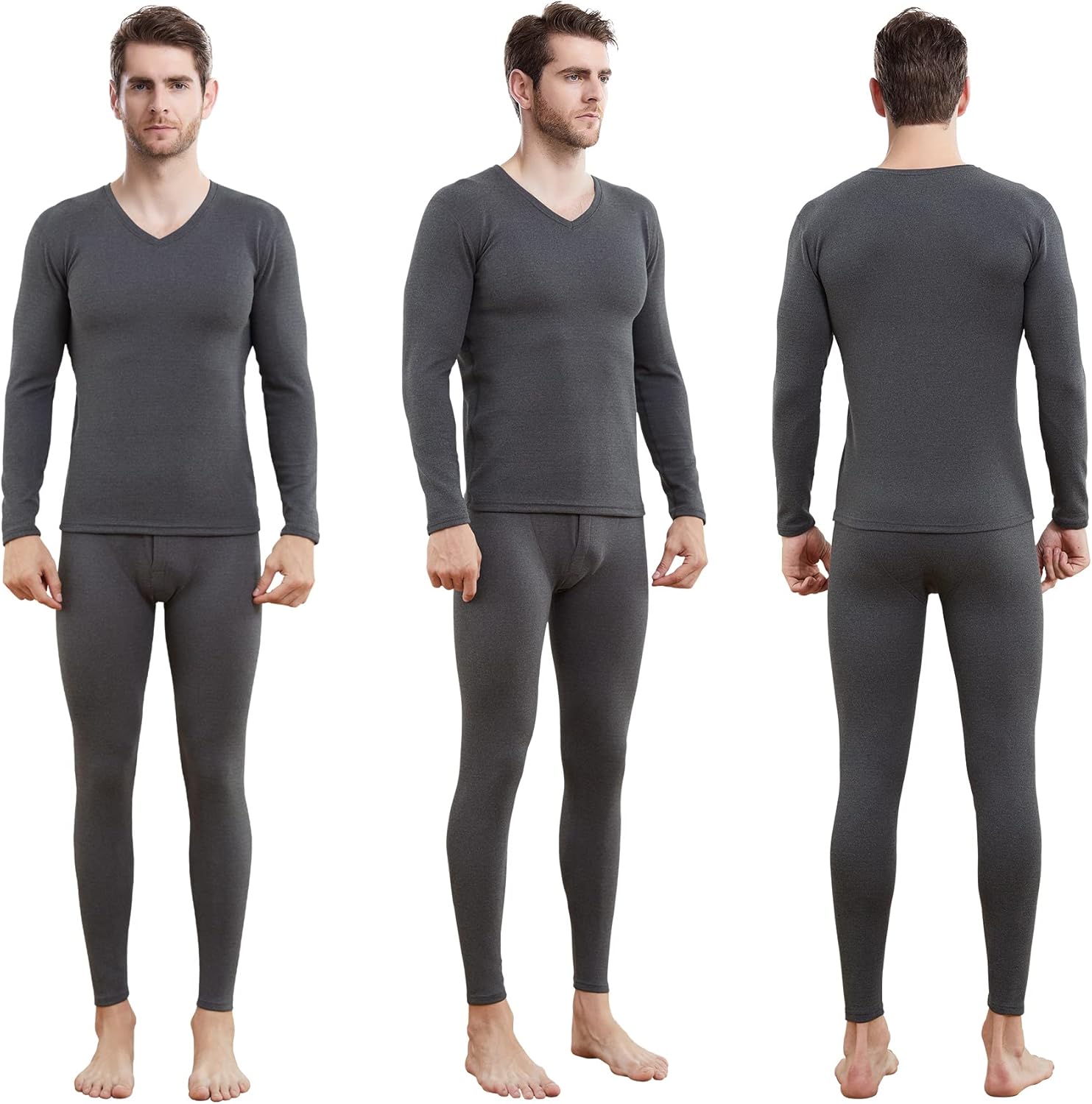 Thumbnail 2 de Boyzn Mens Fleece Lined Thermal Underwear Set (Long Sleeve Top & Long Johns)