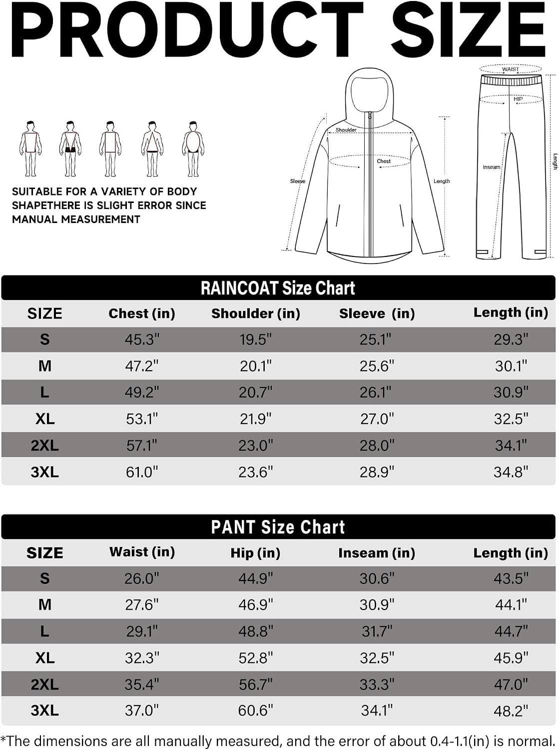 Detalle 2 de iCreek 202X Waterproof Rain Suit, Packable Two-Piece Set with Mesh Lining