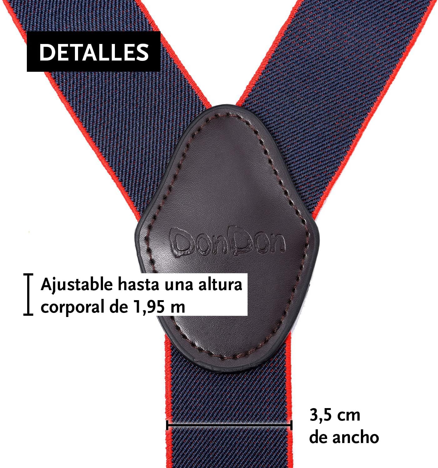 Thumbnail 2 de DonDon tirantes hombre 3,5 cm Y ajustables