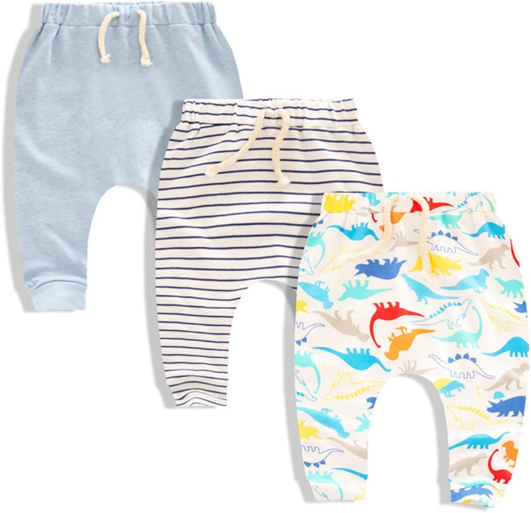 Thumbnail 4 de CuteOn 3 Pack Unisex Kids Harem Pants in Cotton with Elastic Waist & Drawstring
