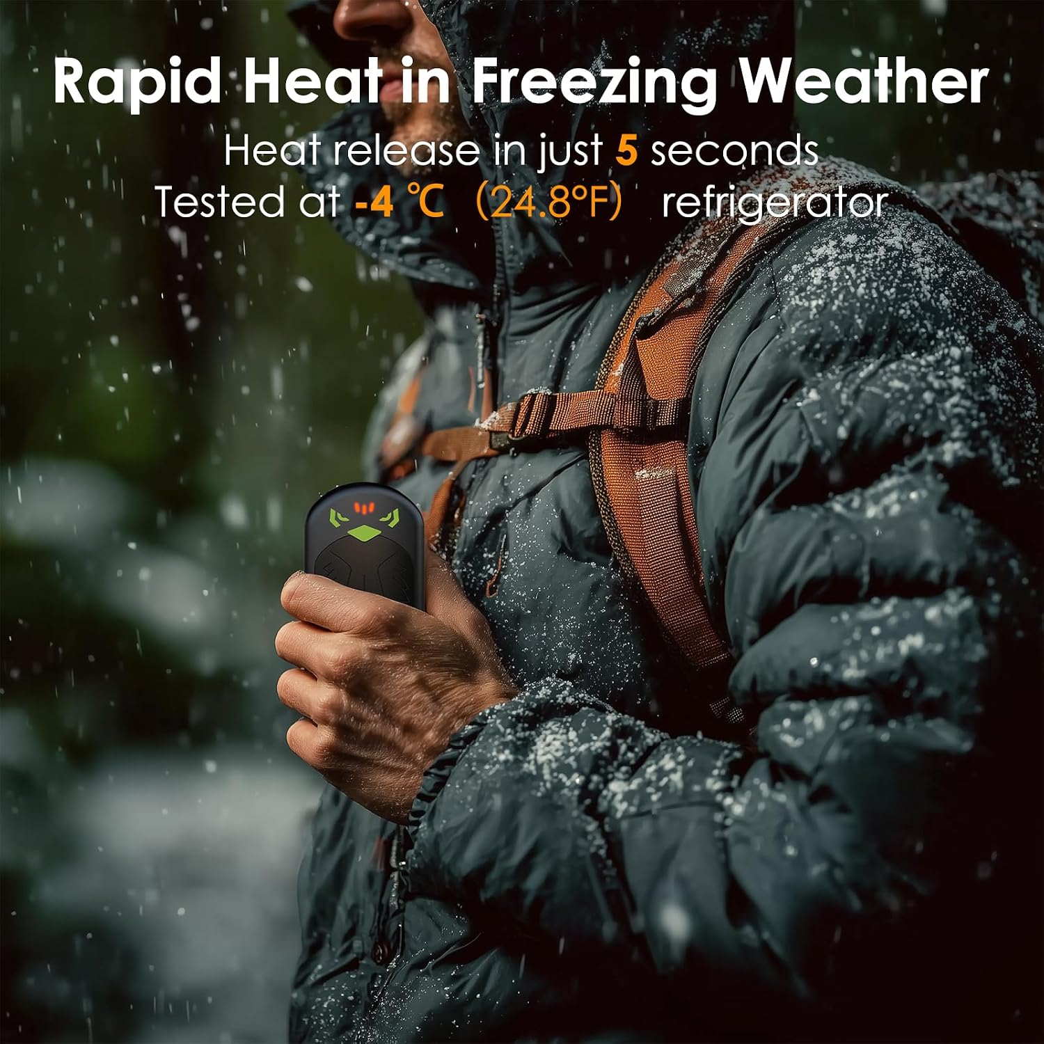 Detalle 2 de Ropelux Hand Warmers 2-Pack (6400mAh Rechargeable) with 3 Heat Settings