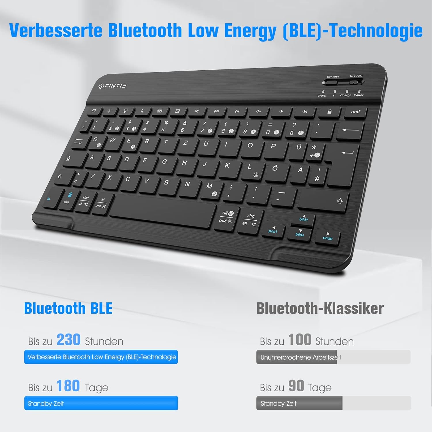 Thumbnail 6 de FINTIE Tastaturhülle für Samsung Galaxy Tab A11 Plus 11" 2025 / Tab A9 Plus 11" 2023 – Abnehmbare Bluetooth-Tastatur, Dunkelblau