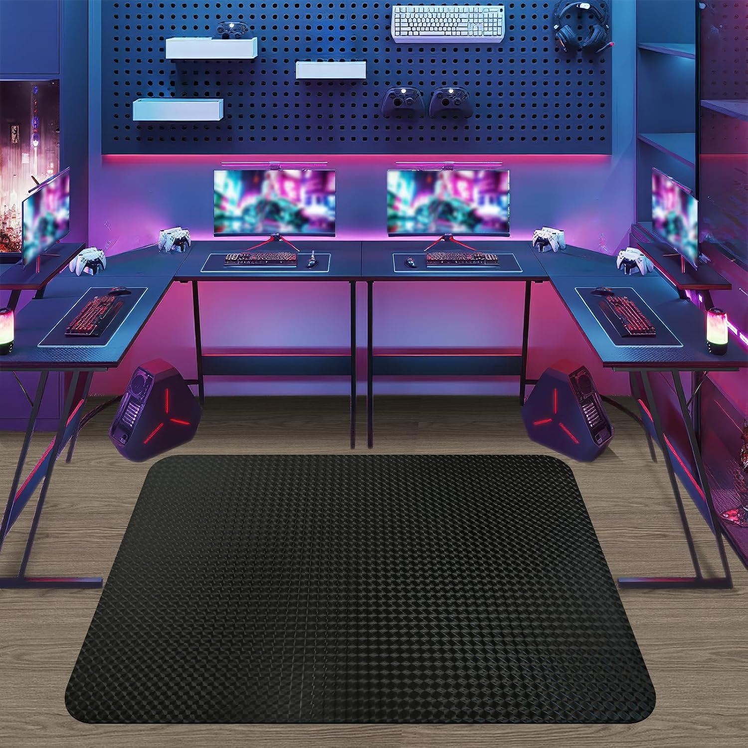 Thumbnail 6 de Vicwe Hardwood Floor Chair Mat 48" × 36
