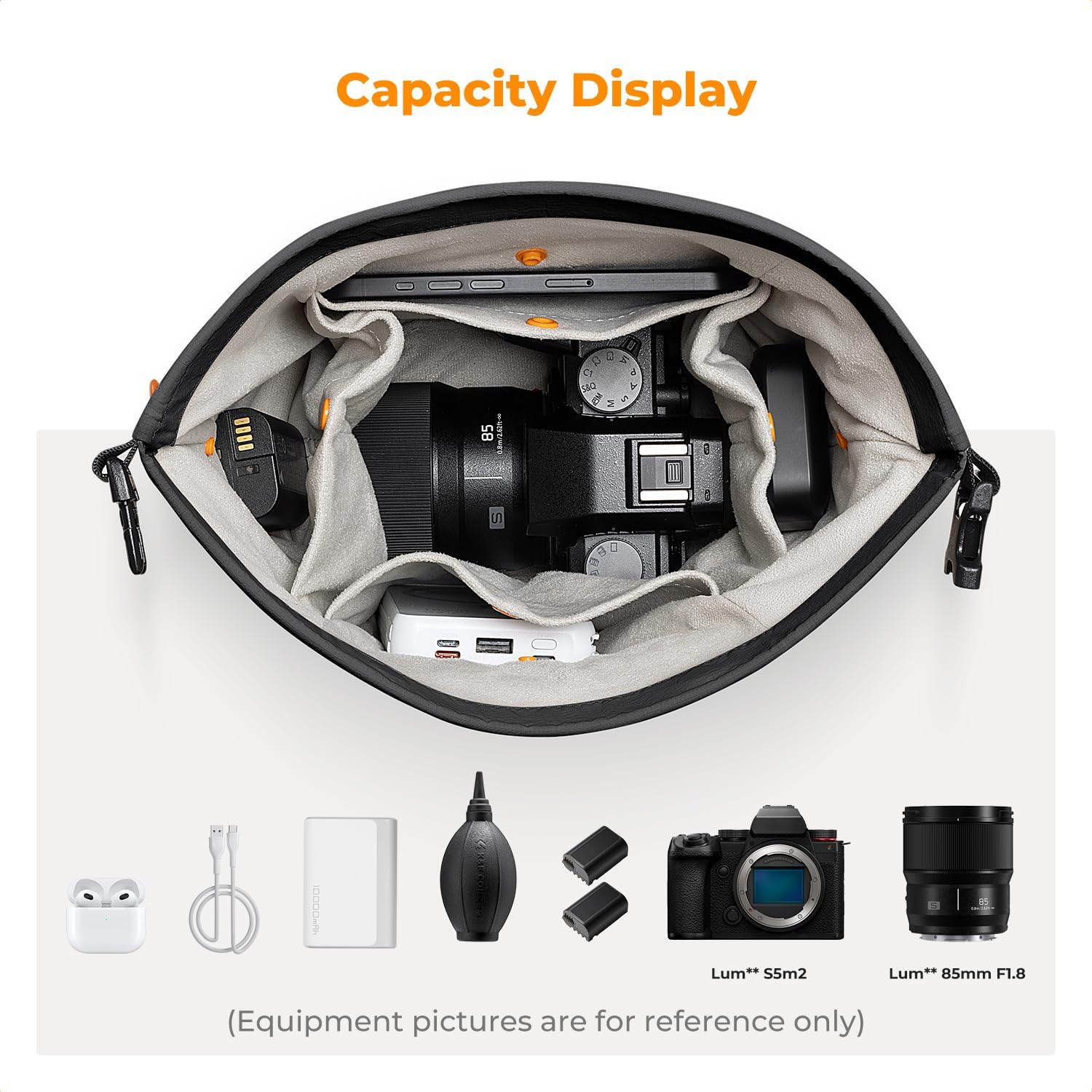 Detalle 2 de K&F CONCEPT Borsa Fotocamera a Tracolla: stile e protezione per kit compatto