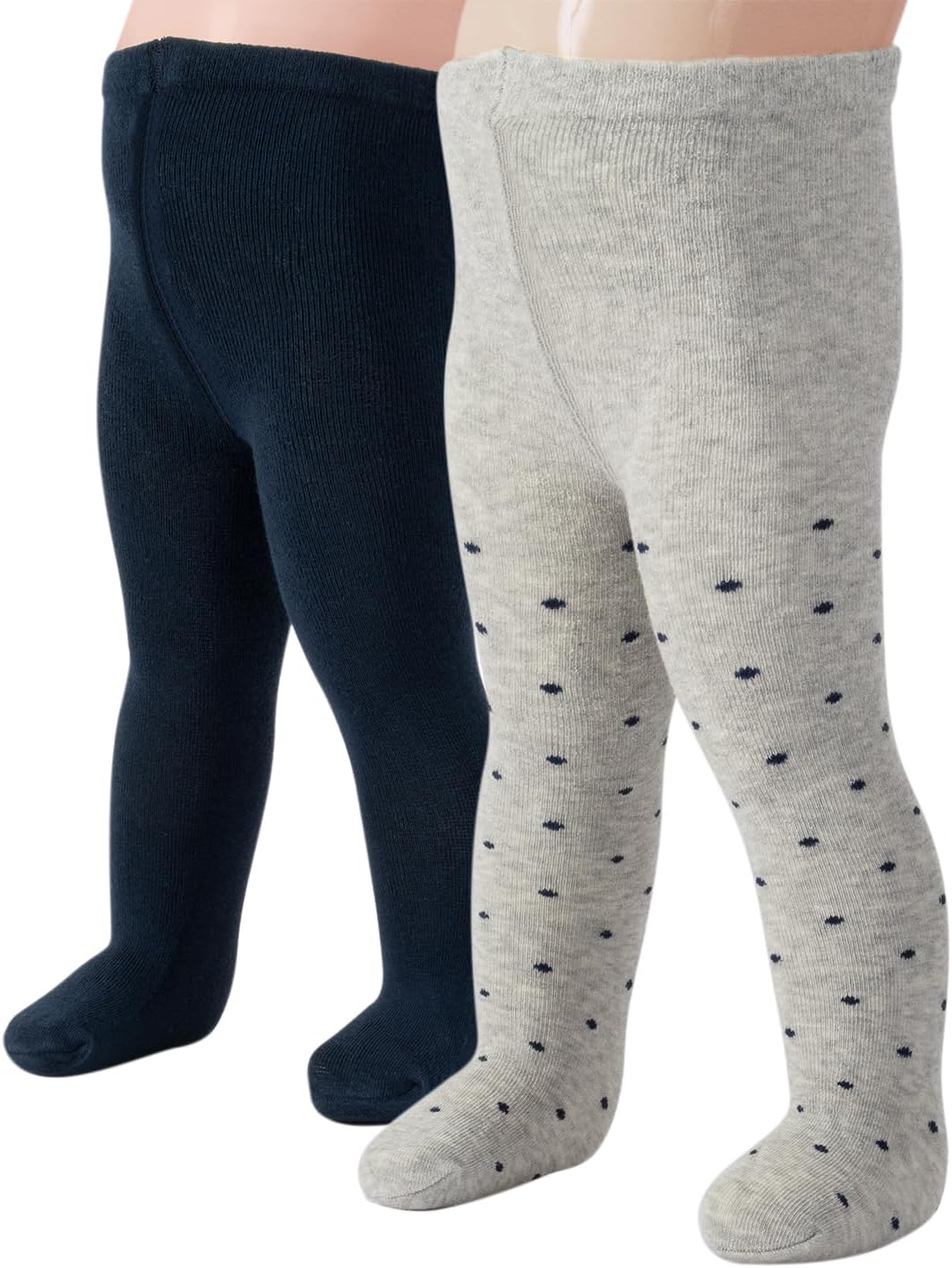 Detalle de CALZITALY Pack 2 Paia Collant Neonato in Cotone – 200 DEN, Made in Italy