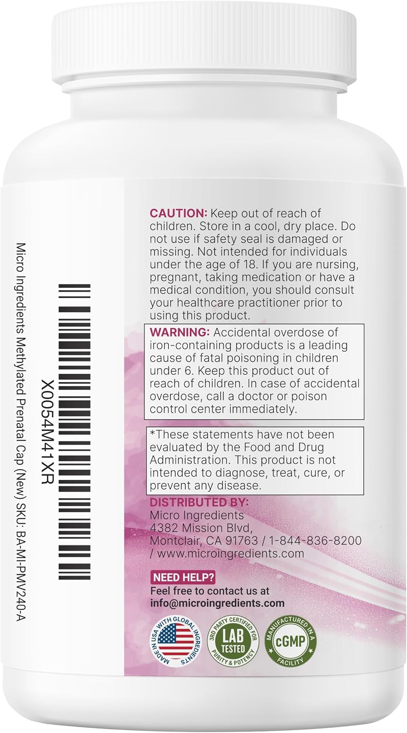 Thumbnail 6 de Micro Ingredients Prenatal Vitamins 240 Capsules