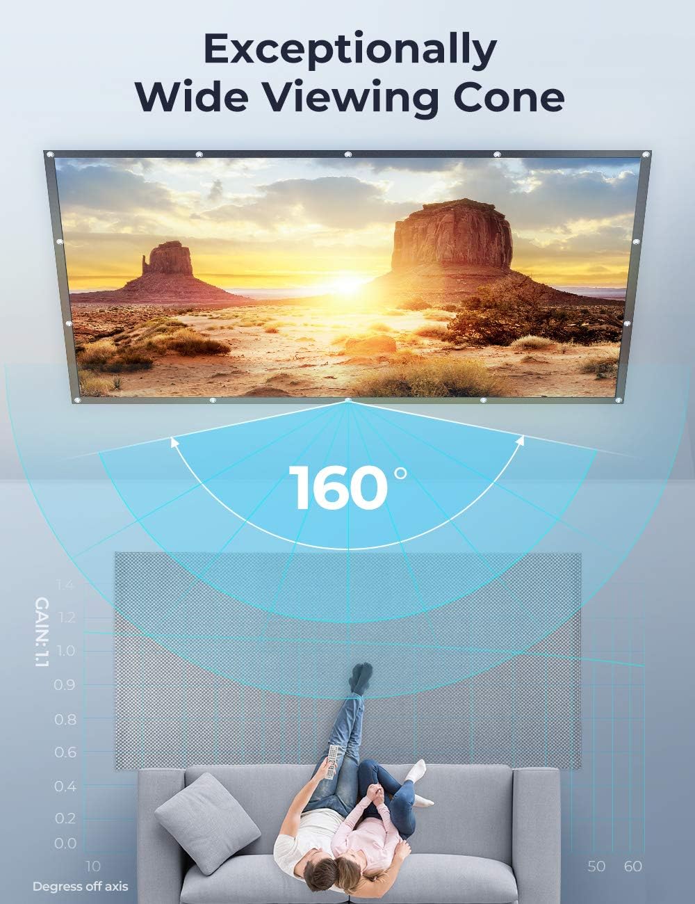 Thumbnail 1 de AURZEN 120-Inch Portable Projector Screen