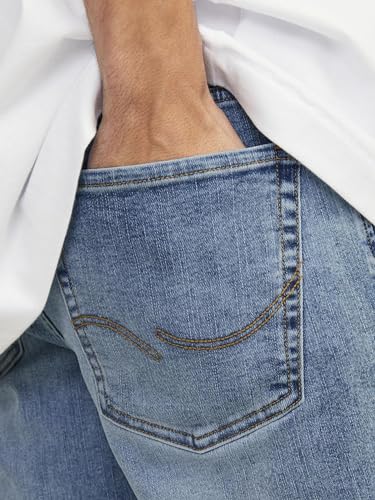 Detalle de Jack & Jones JJIGLenn JJOriginal Am 815 Noos: Vaqueros slim para hombre en Blue Denim 31W/32L