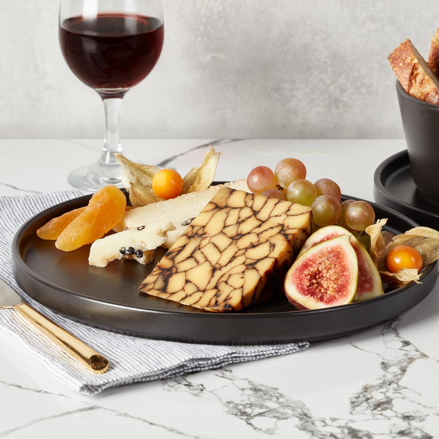 Thumbnail 5 de Stone Lain Celina 32-Piece Stoneware Dinnerware Set (Matte Black) — Service for 8
