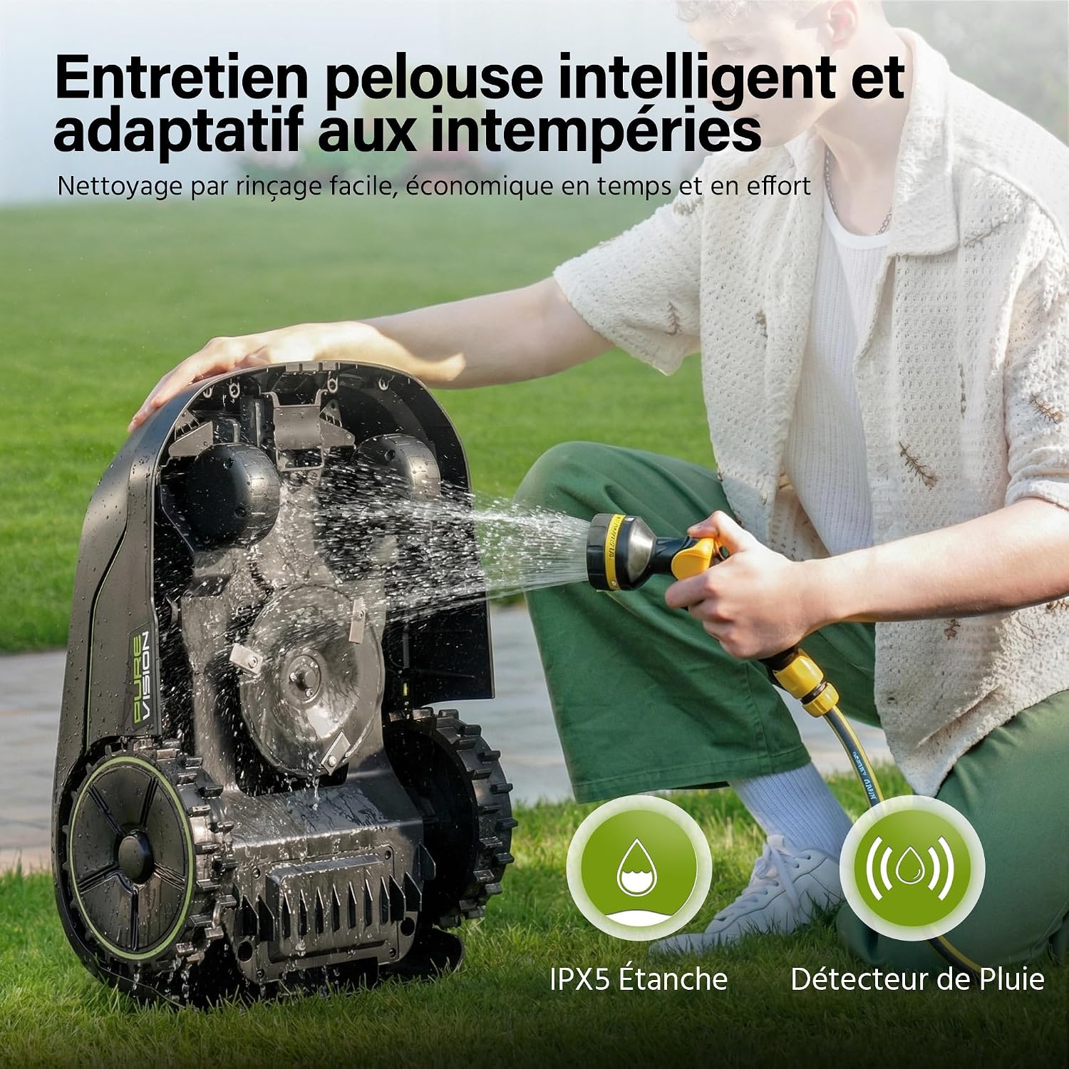 Detalle 2 de SUNKTEK Robot tondeuse IA 250 m²