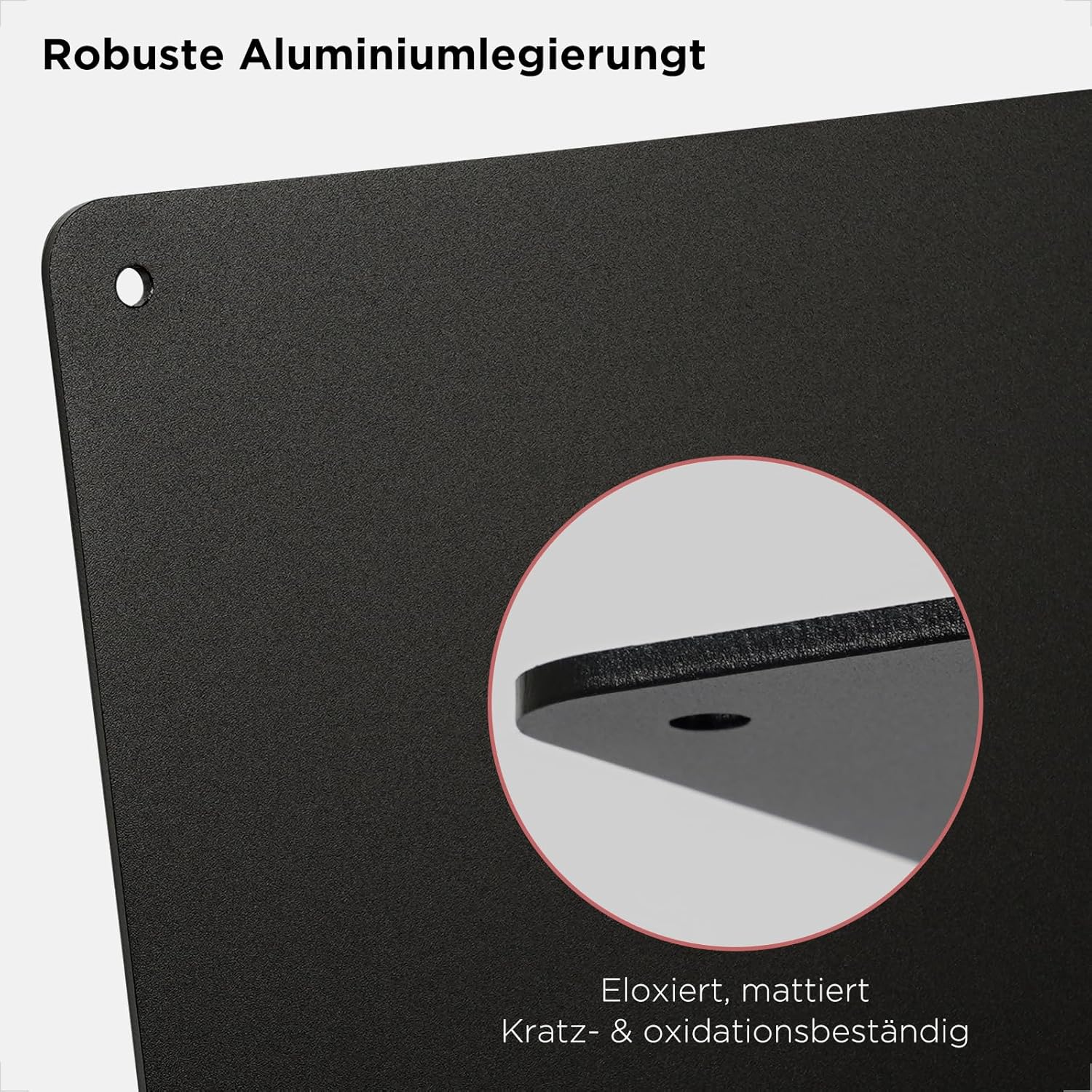 Detalle de evermotor Kennzeichenhalter Motorrad 180 x 200 mm mit 108 mm Reflektor – Aluminium Nummernschildhalter
