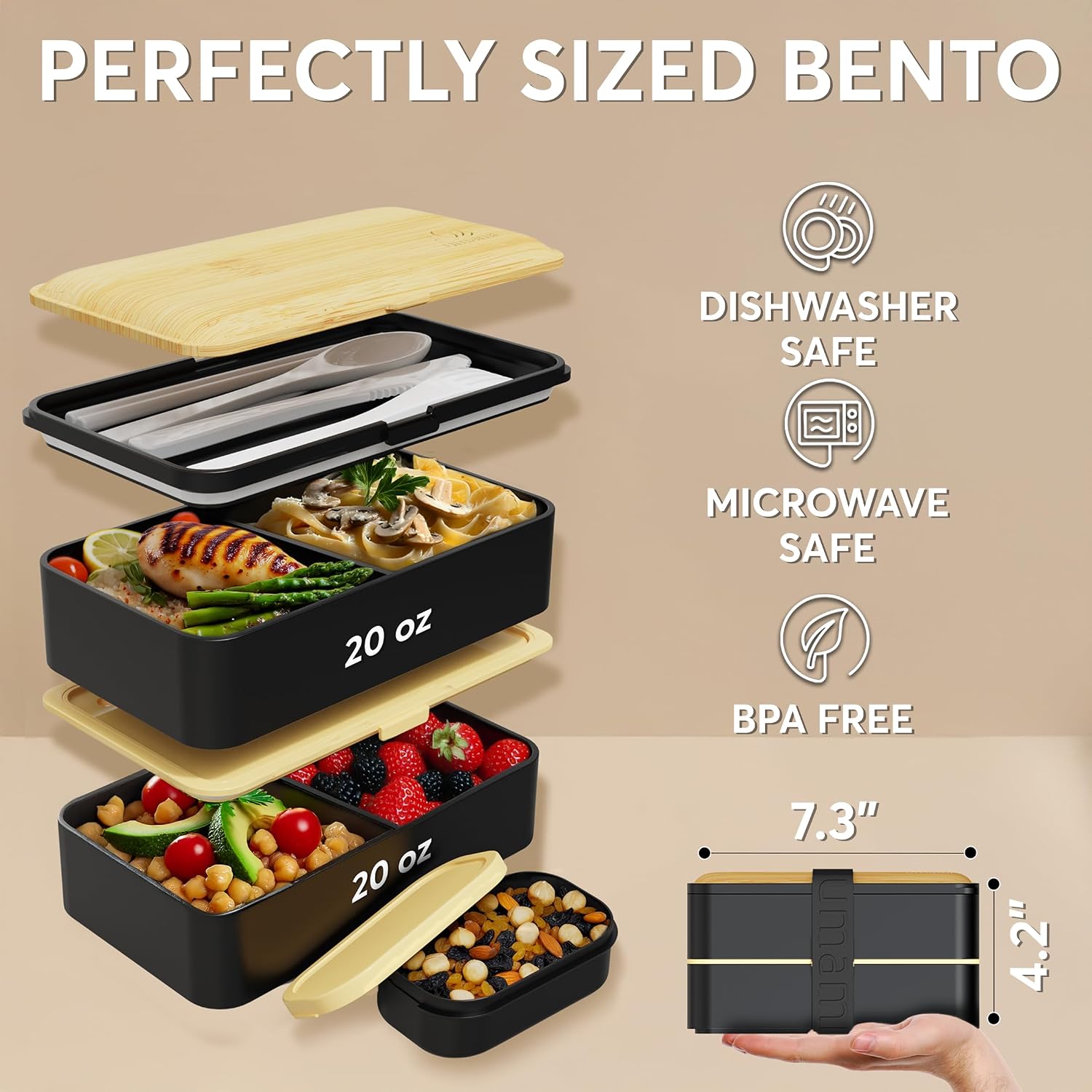 Thumbnail 4 de Umami Bento Box Adult All‑in‑1 40 oz 🍱