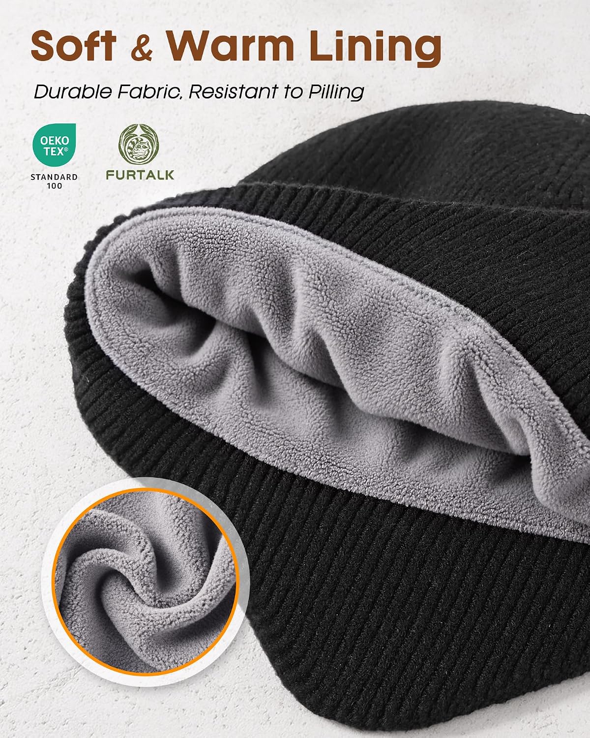Detalle 2 de FURTALK Winter Beanie with Earflap