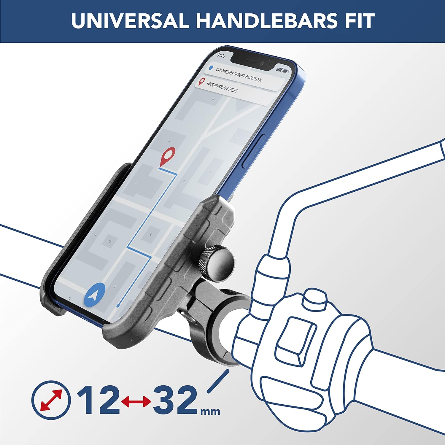 Thumbnail 1 de Cellularline Rider Steel - Soporte Universal para Smartphone 🚴‍♂️