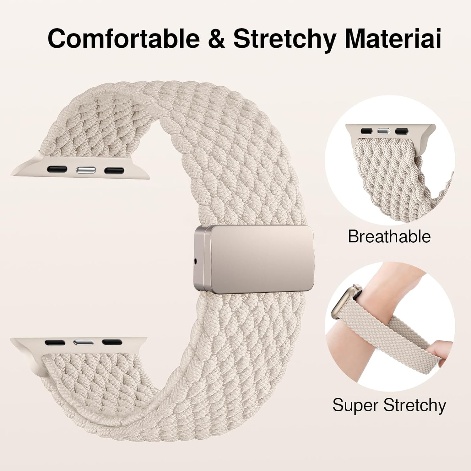 Thumbnail 2 de Braided Magnetic Band 38–49mm Starlight