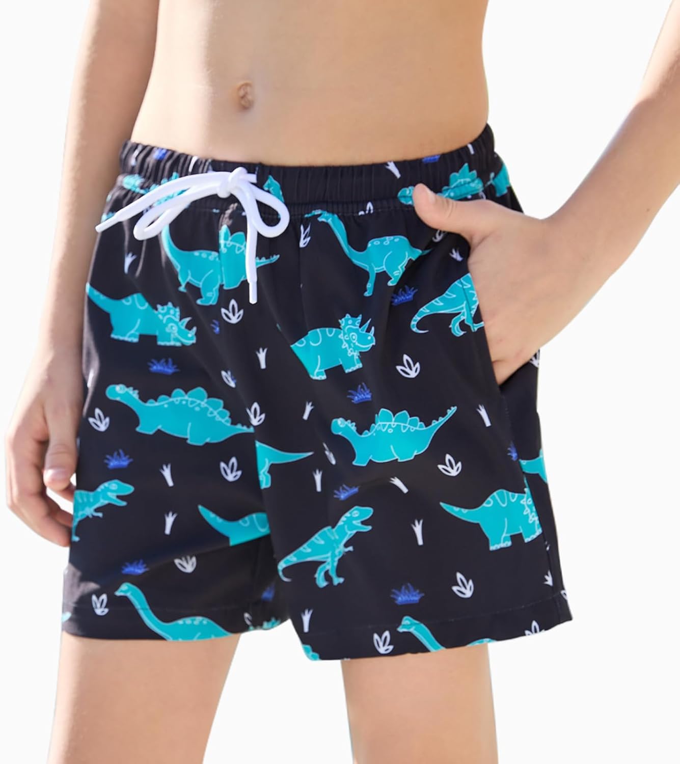 Thumbnail 1 de Vorvowry boys quick-dry swim shorts with cartoon print and drawstring