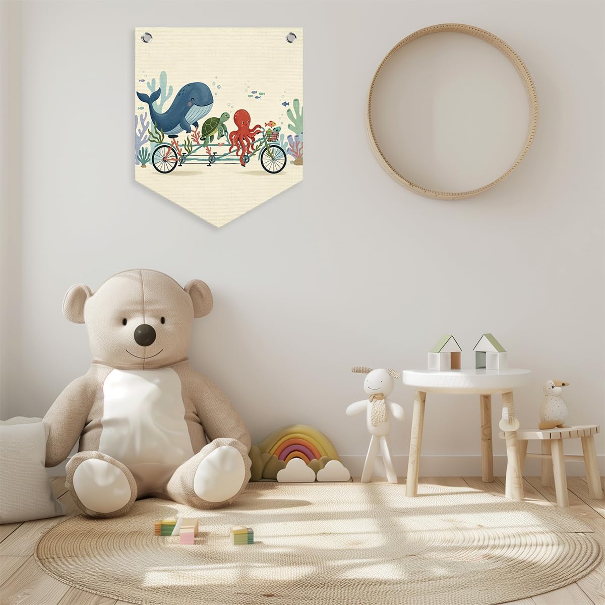 Detalle de URYRJGH Sea Animal Wall Banner, 14 x 12.4 Inches