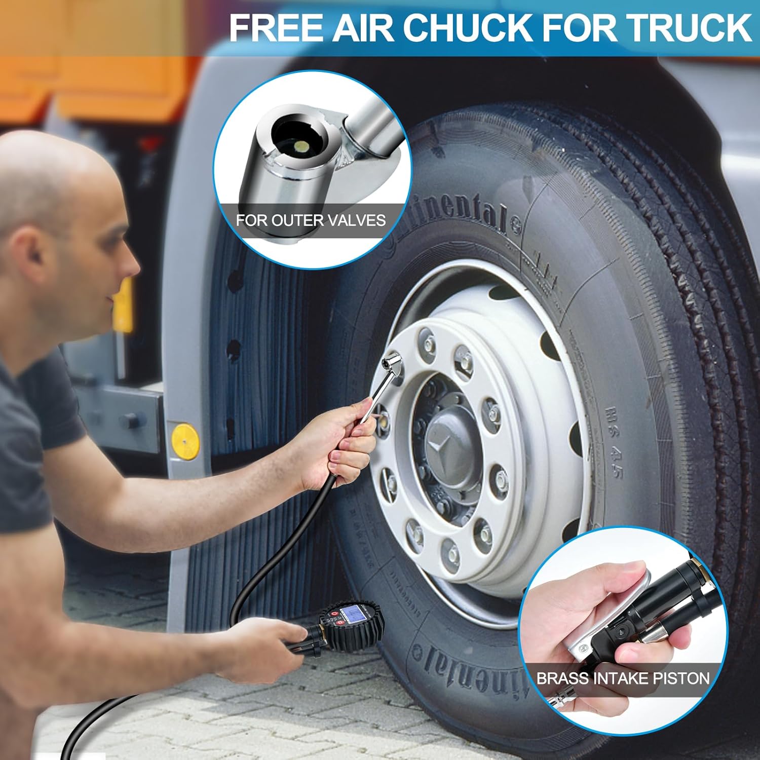 Thumbnail 4 de ENDARK Digital Tyre Pressure Gauge and Inflator (Car, Bike, Truck, Motorcycle)