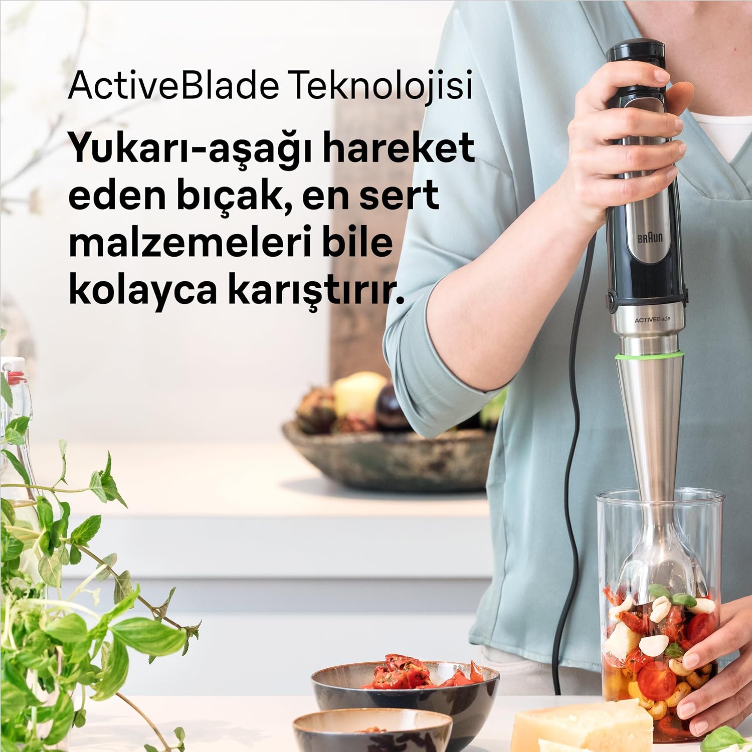 Thumbnail 4 de Braun MultiQuick 7 MQ7045 Hand Blender: Smart Speed, Splash Control and EasyClick Accessories