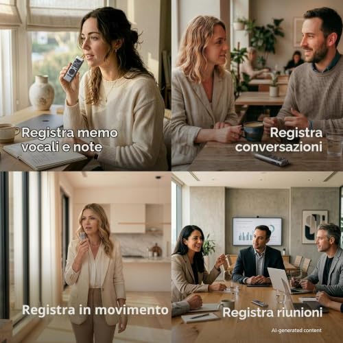 Detalle de PHILIPS DVT2075 VoiceTracer: registratore audio con microfoni stereo e AI Sembly in prova