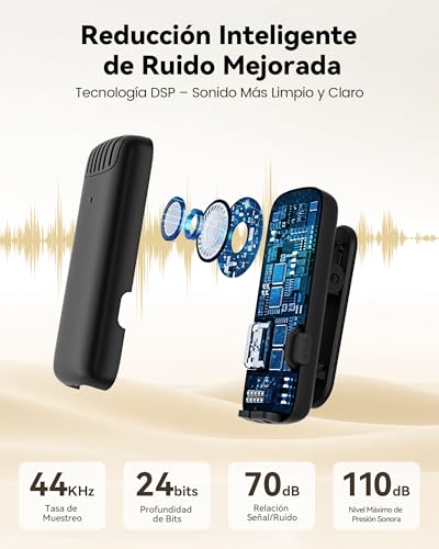 Thumbnail 4 de CZOCPOS 2 Micrófonos Inalámbricos para Phone y Android con Estuche de Carga