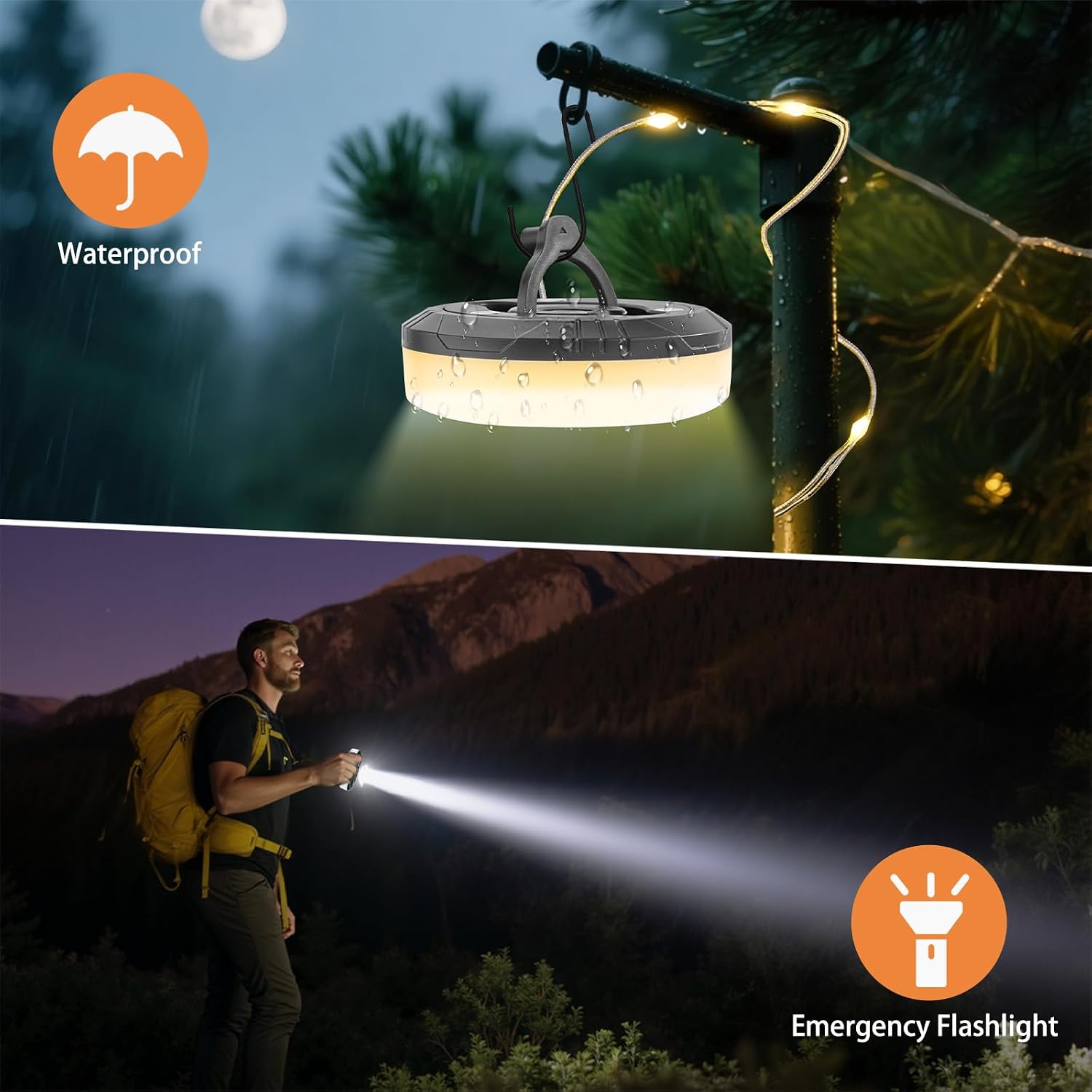 Detalle 2 de Camping Lichterkette Aufrollbar 10 m