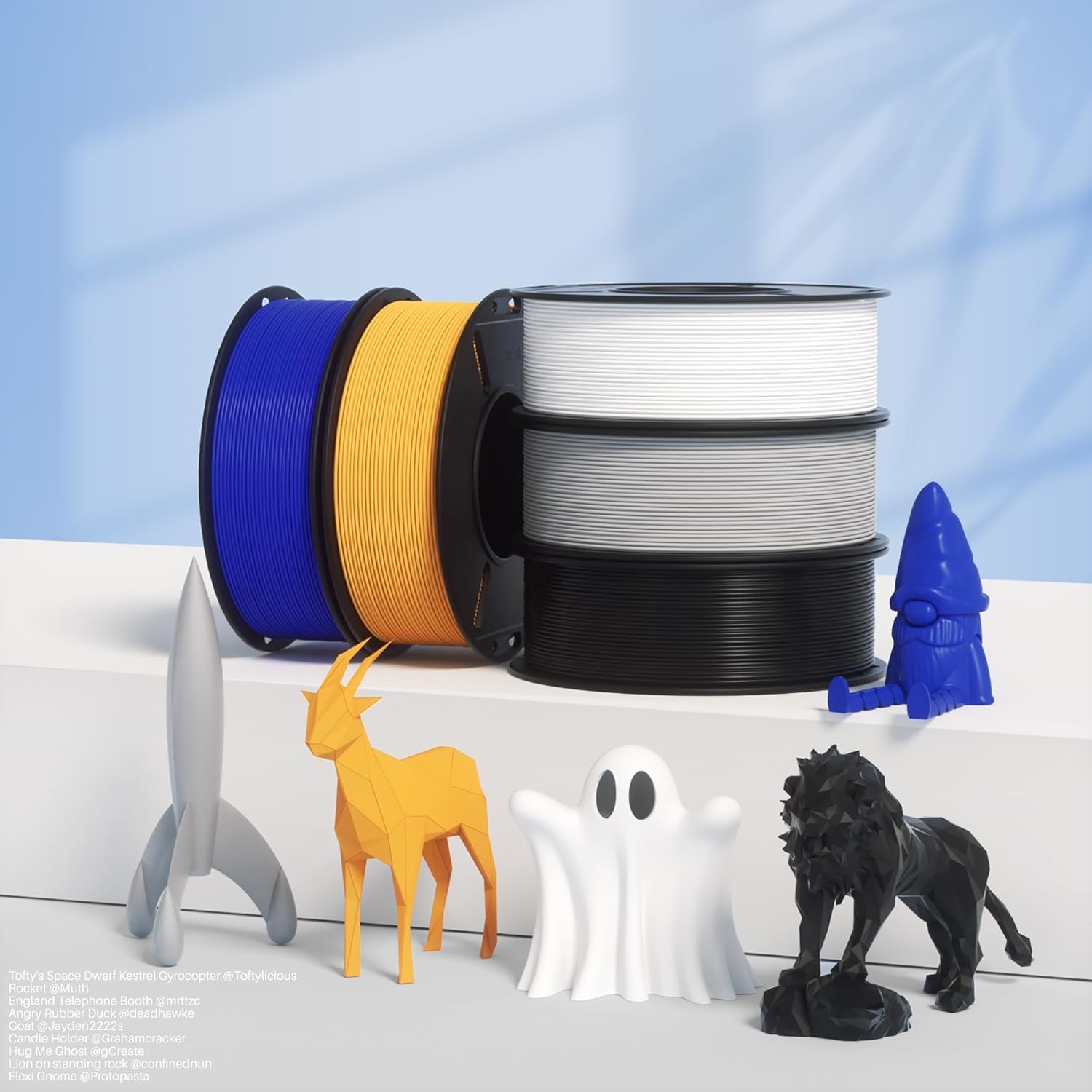 Thumbnail 6 de ELEGOO Rapid PLA Plus 1.75mm 8-pack (250g spools) – 8 colours, high-speed 3D printer filament bundle