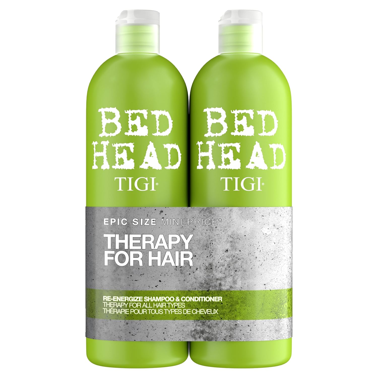 Detalle de Bed Head by TIGI Re-Energise Shampoo & Conditioner Set – 2 x 750 ml