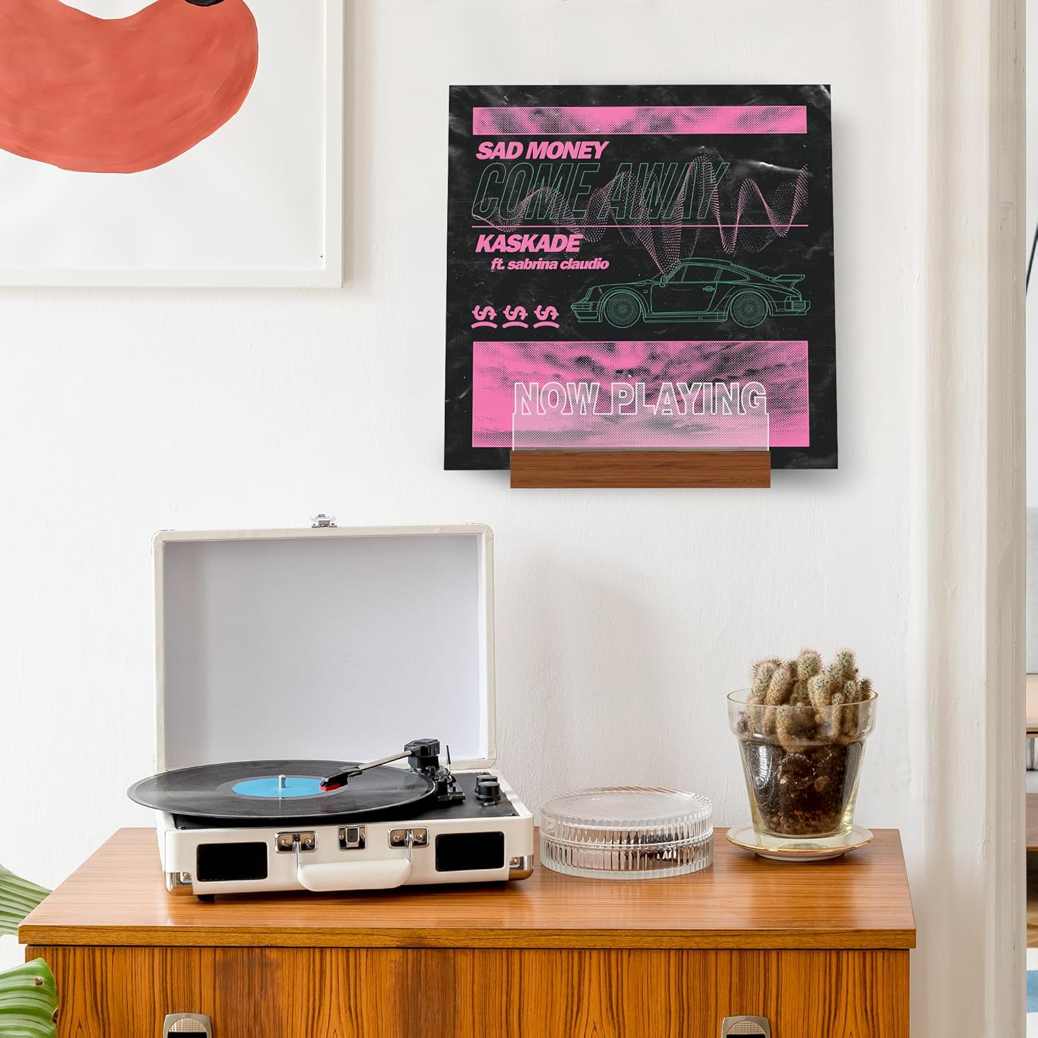 Thumbnail 3 de CoolGift Mart “Now Playing” Vinyl Stand Wall Mount with Warm White Lights