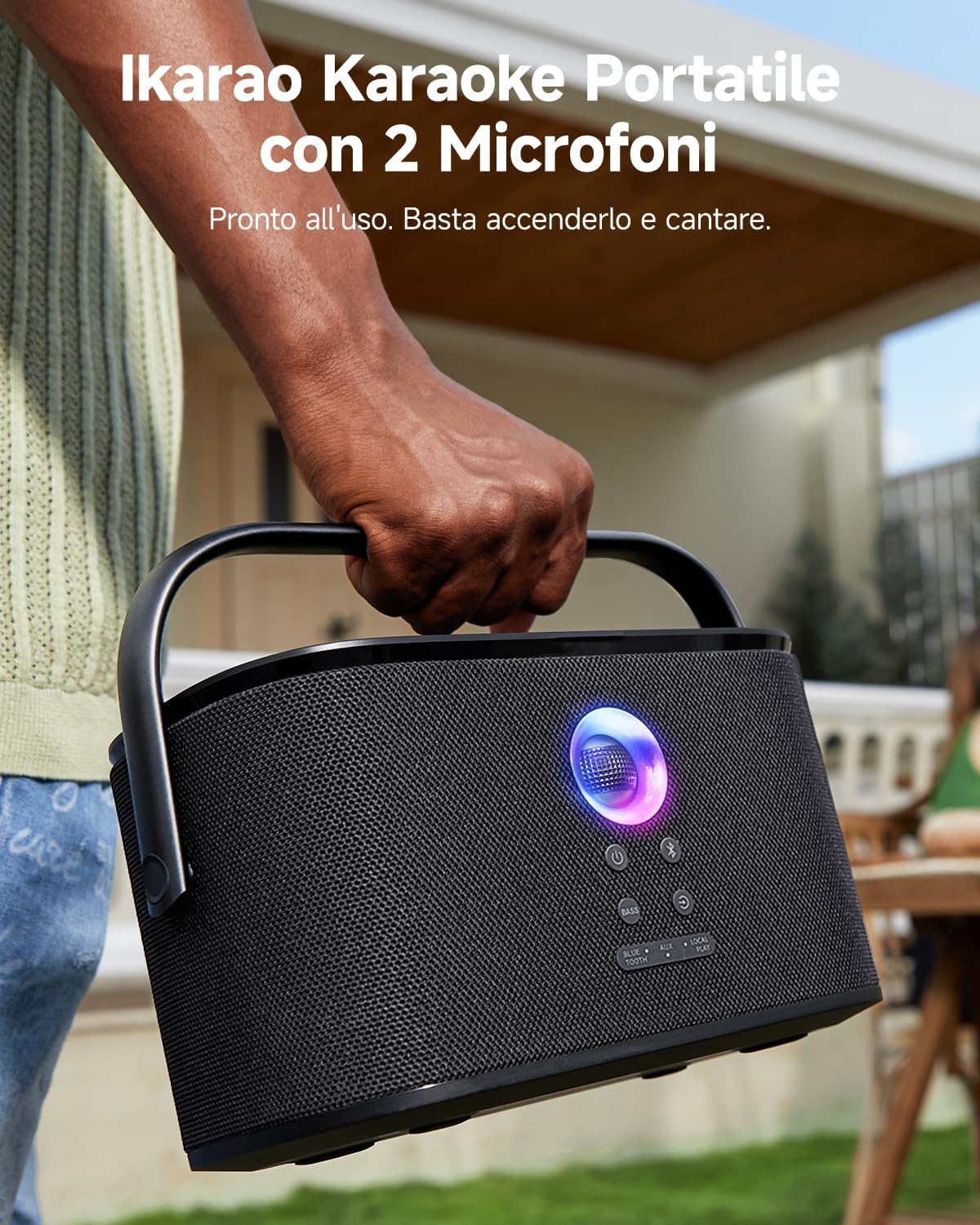 Thumbnail 1 de Karaoke con microfono portatile Shell S2, 140W, Bluetooth, app KaraFun e HDMI per TV