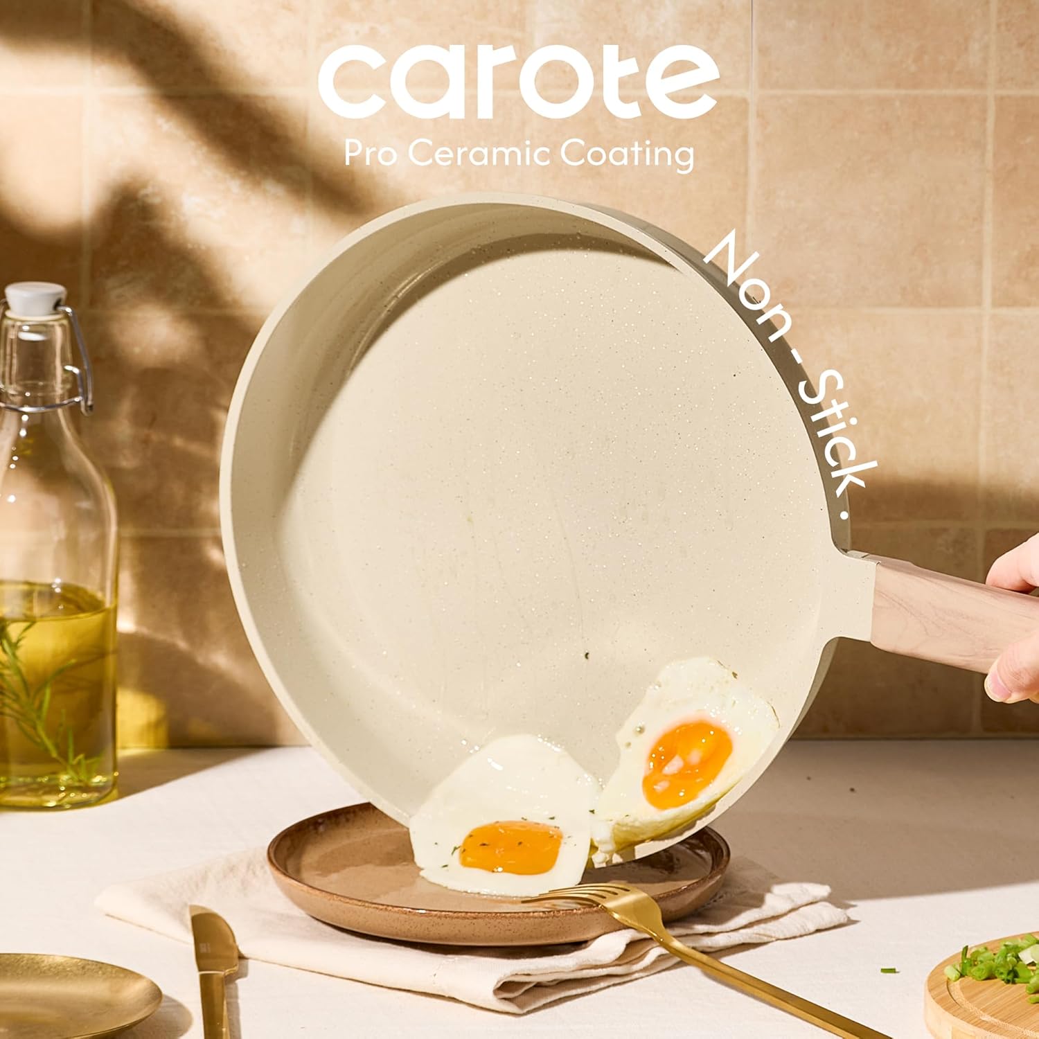 Thumbnail 2 de Carote 22-Piece Pots and Pans Set (Nonstick Ceramic, PFAS/PFOA-Free) with Lids, Utensils & Pan Protectors