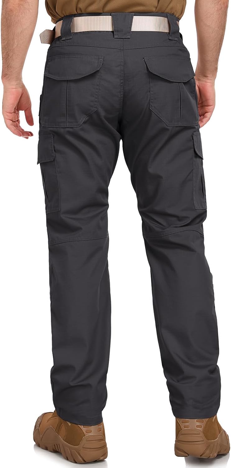 Thumbnail 1 de Mens Work Pants Water Resistant Elastic Waist Outdoor Breathable Cargo Tactical Pants with 8 Pockets