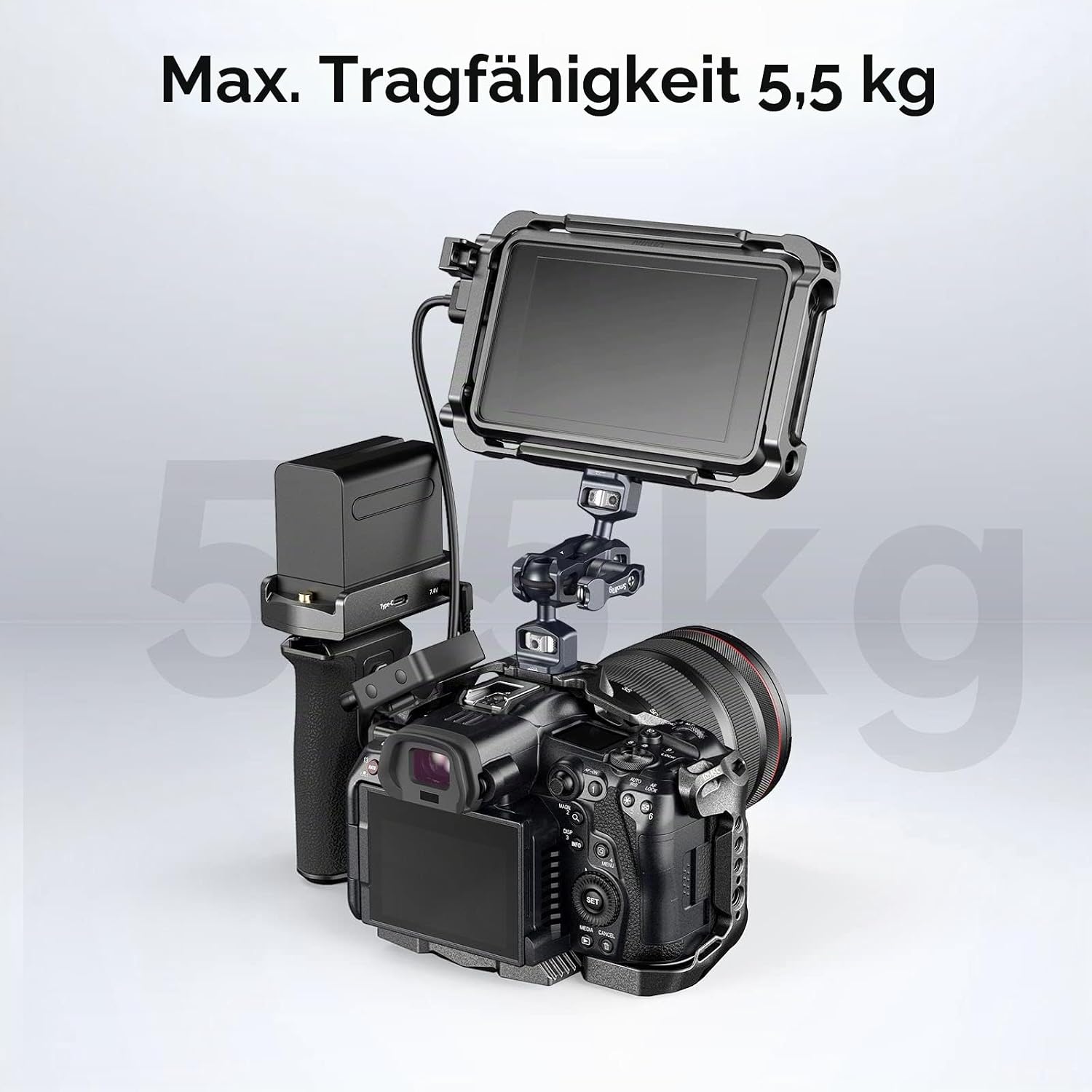 Thumbnail 6 de SMALLRIG 3873 Dual Ball Heads Magic Arm mit 1/4"-20 Schrauben, 6 kg Traglast, 88 g