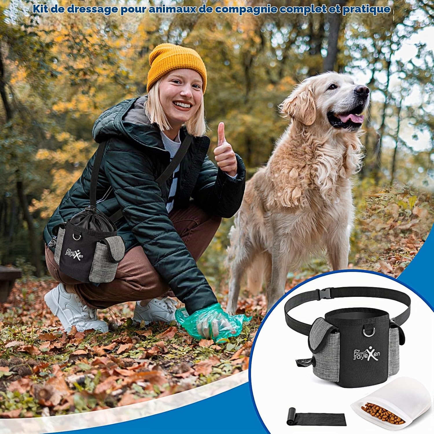Thumbnail 6 de PL0610-Trainning Silicone Bag hondensnoepzak met siliconen binnenvak en verstelbare riem