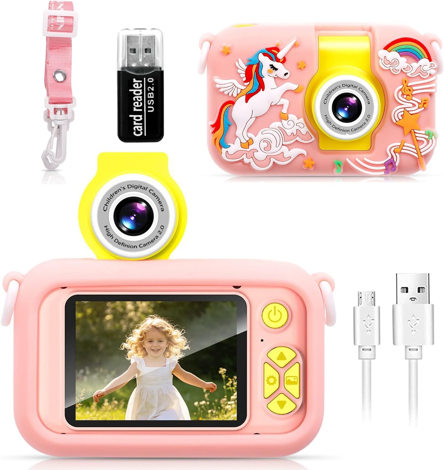Thumbnail 1 de ARNSSIEN X101 kindercamera met 2,4 inch IPS-scherm en draaibare lens