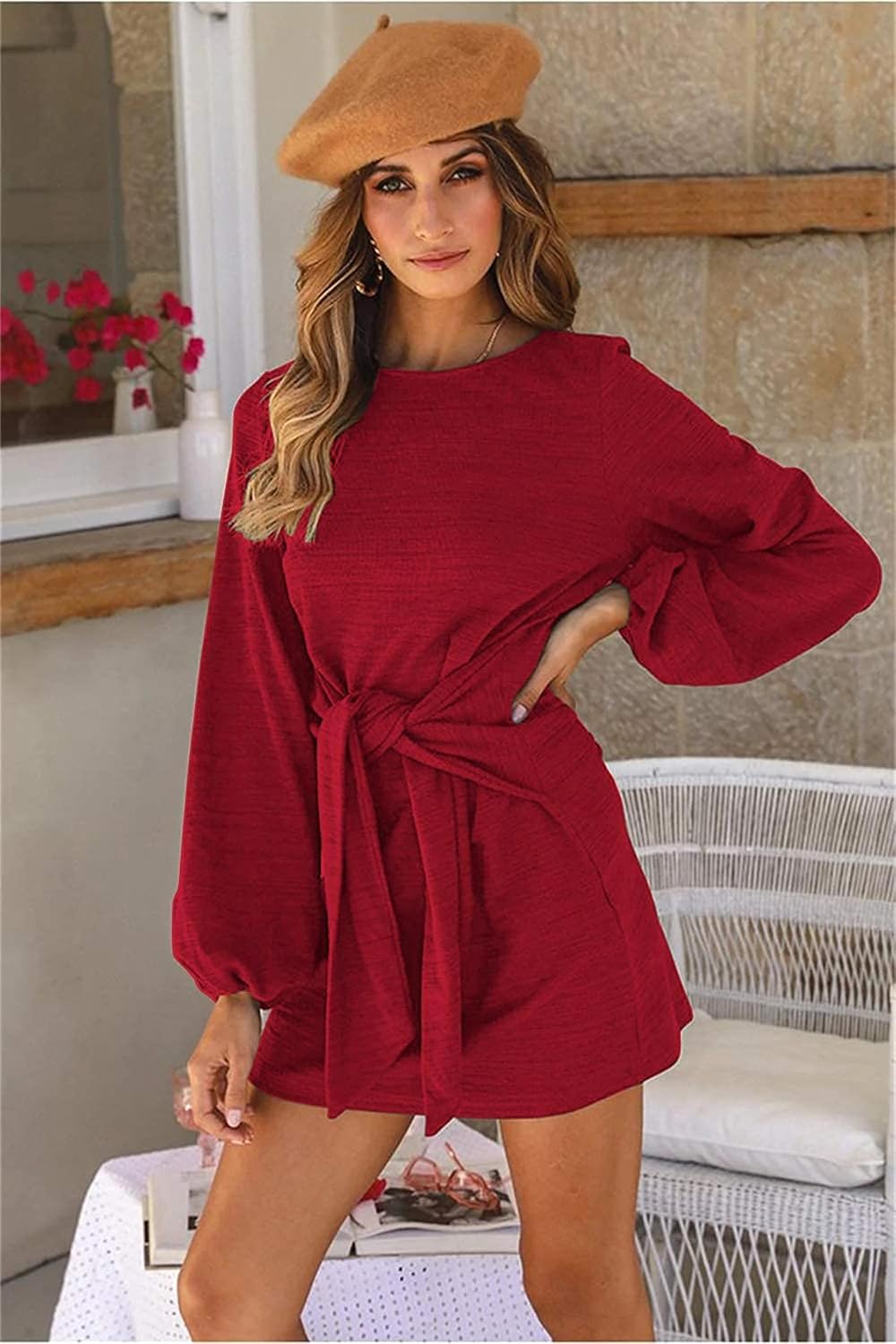 Detalle 2 de PRETTYGARDEN Spring Lantern Sleeve Dress 2026