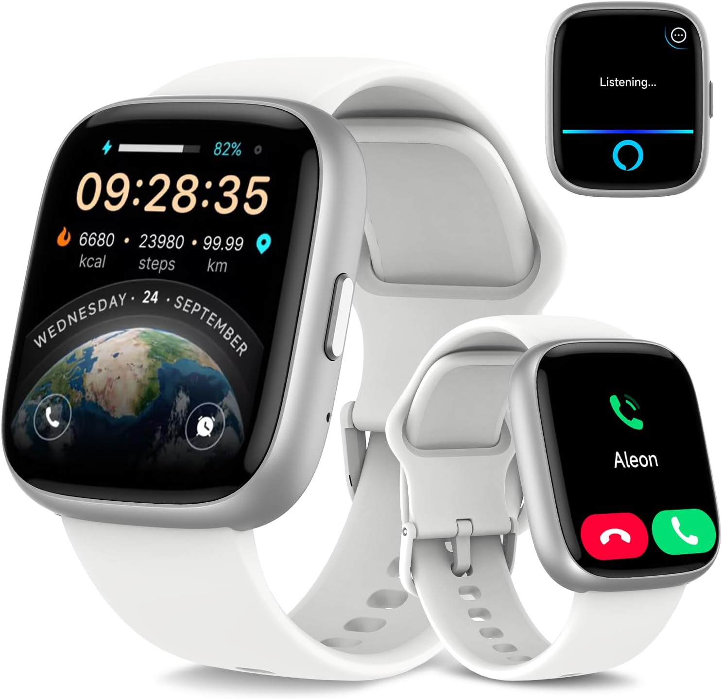Detalle de VRPEFIT Smart Watch para mujer y para hombre: 1.83" HD, llamadas Bluetooth y Alexa integrada
