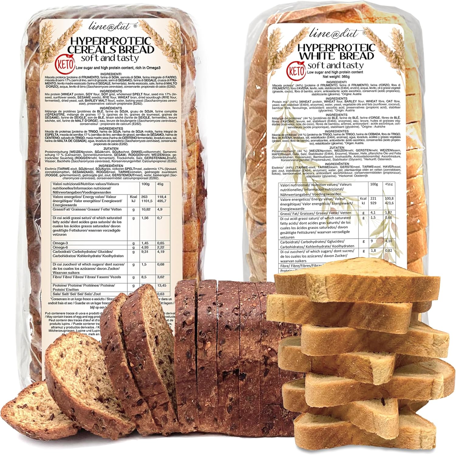 Thumbnail 2 de Pane bauletto BIANCO KETO PROTEICO Line@diet – 30% proteine, low carb
