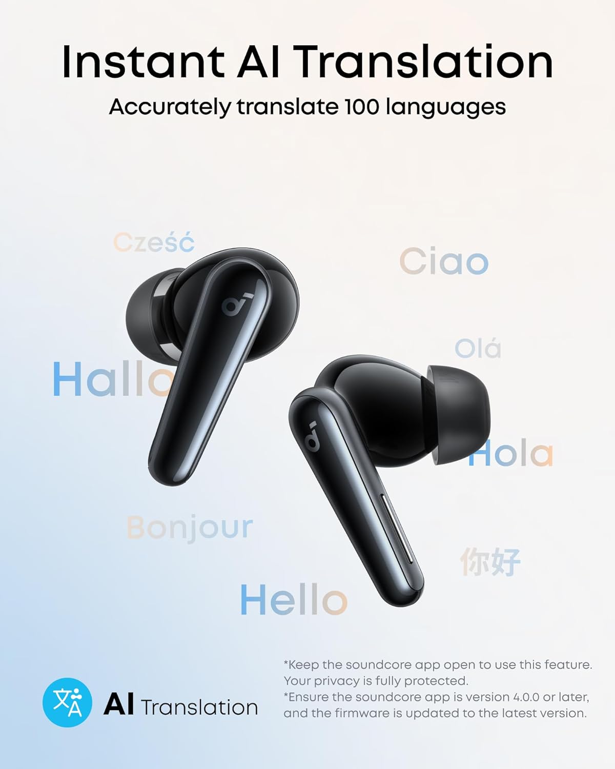 Detalle 1 de soundcore Liberty 5 Noise-Cancelling Earbuds 48h