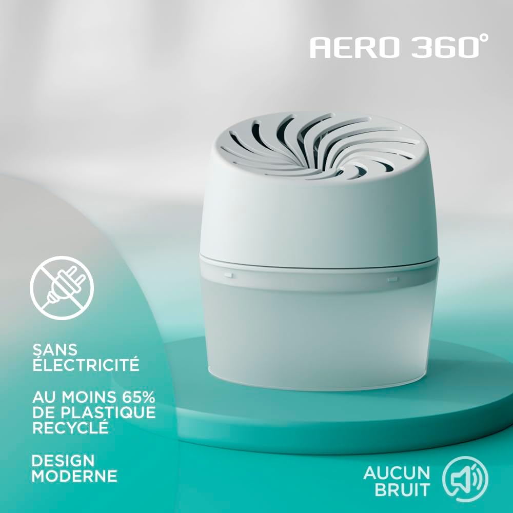 Thumbnail 4 de Rubson Aero 360° Compact Absorbeur d'humidité + recharge 450 g — Déshumidificateur d’air anti-odeur