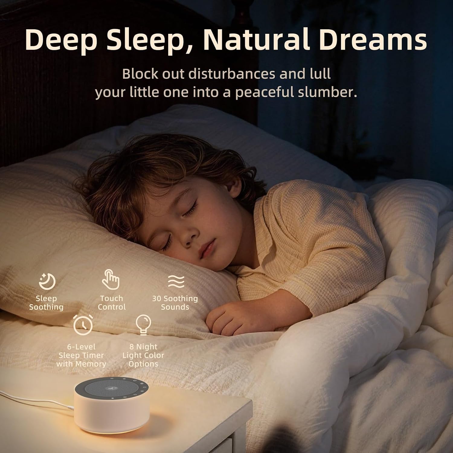 Thumbnail 1 de Kipcush White Noise Machine for Baby & Adults with 30 Soothing Sounds and 8-Color Night Light